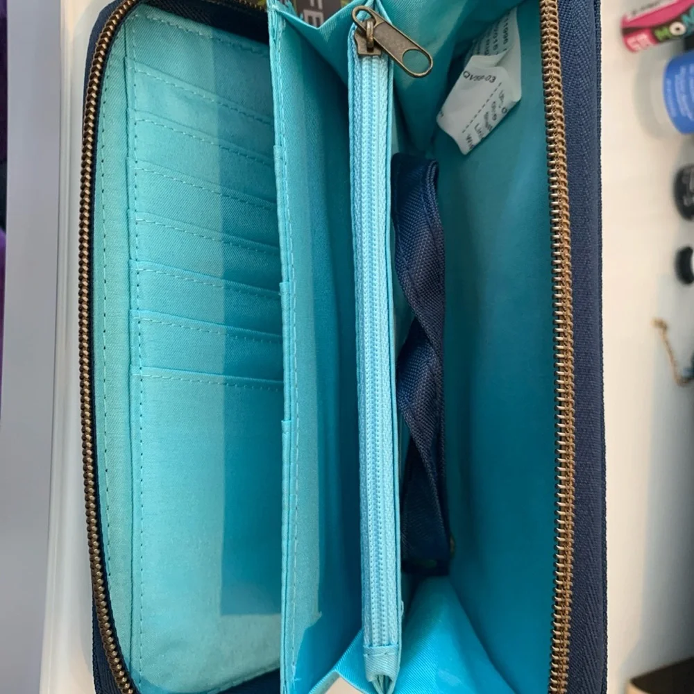Travelon blue RDIF wallet